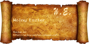 Wolny Eszter névjegykártya
